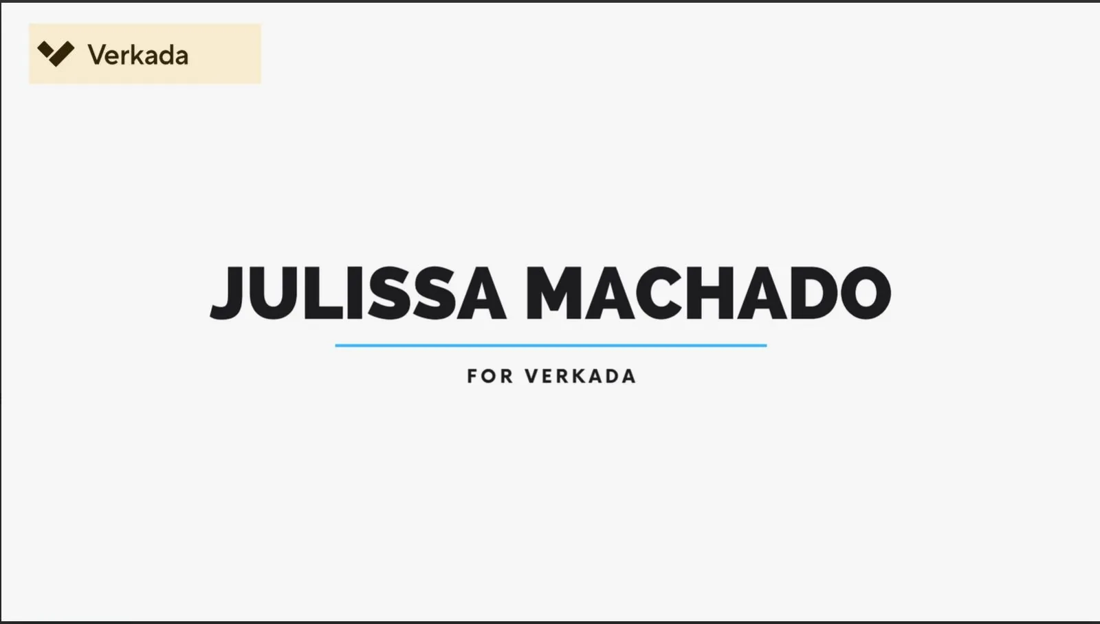 Julissa Machado (Personal Pitch) pitch deck slide