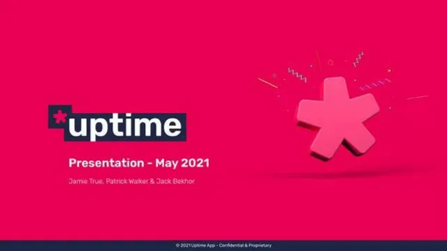 Uptime pitch deck cover