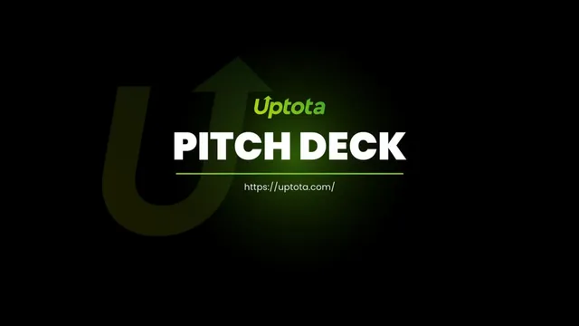 Uptota pitch deck cover
