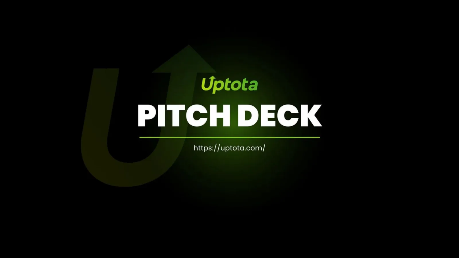 Uptota pitch deck slide