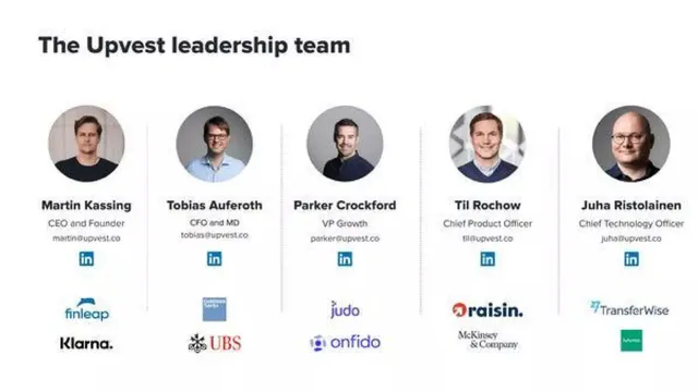 Team slide 4 from Upvest