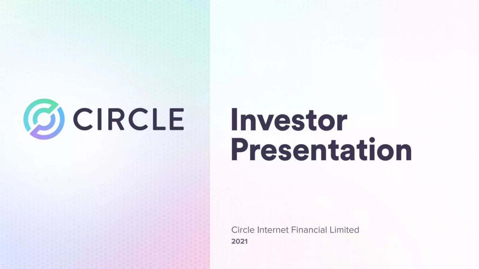 Circle Internet Financial Limited pitch deck slide