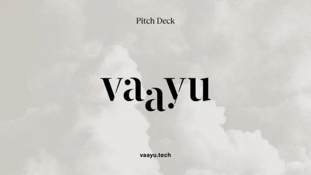 Vaayu pitch deck cover
