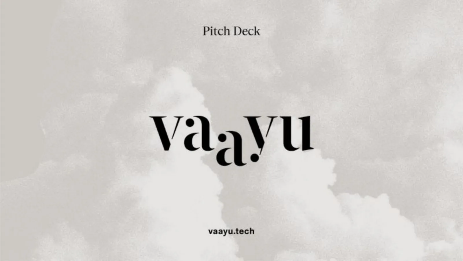 Vaayu pitch deck slide