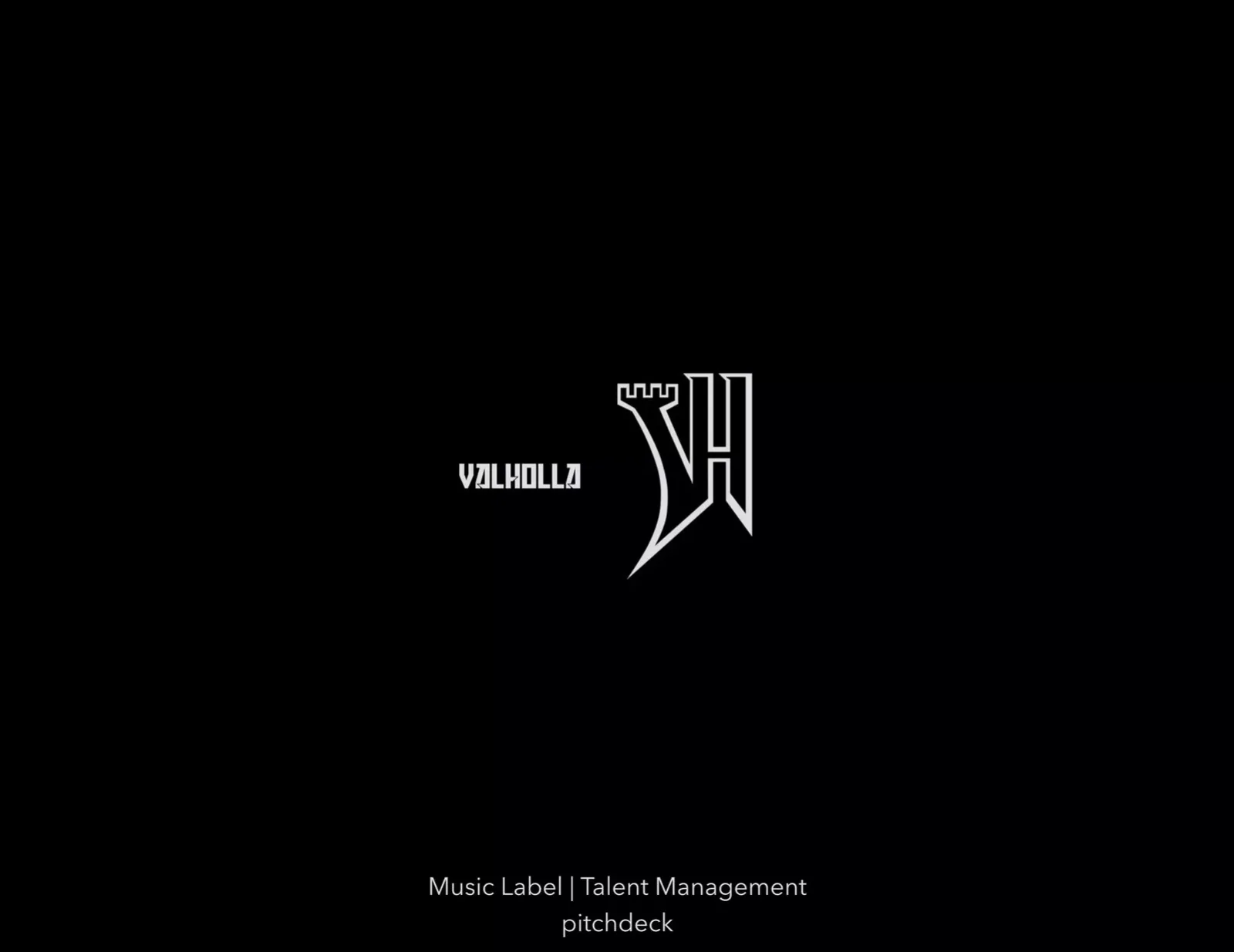 Valholla Entertainment pitch deck slide