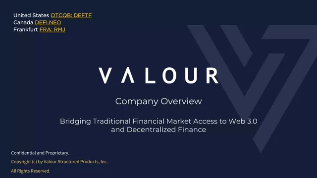 Valour pitch deck cover