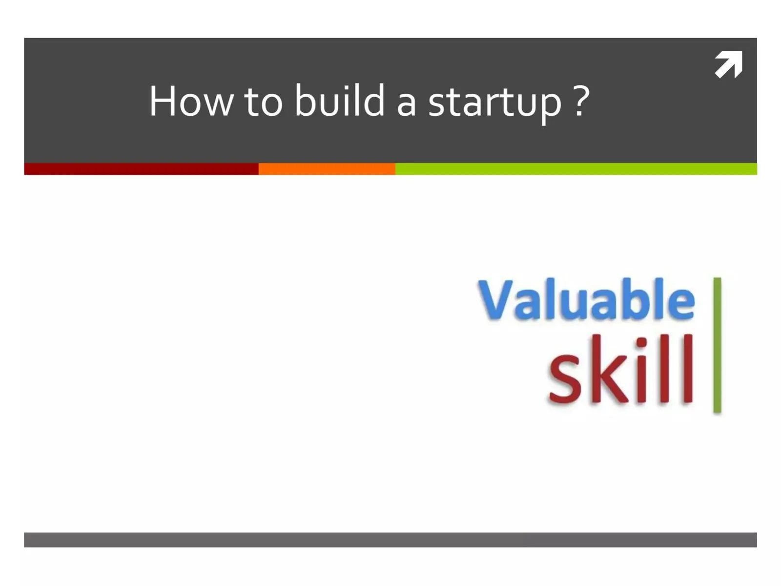 Valuable Skill pitch deck slide