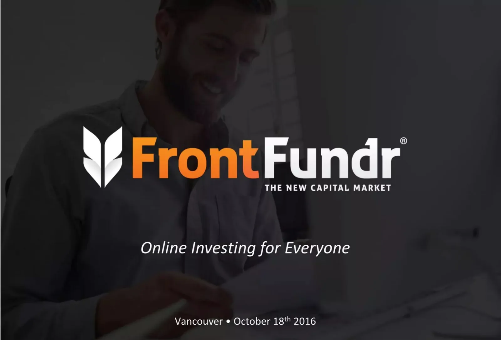 FrontFundr (Silver Maple Ventures Inc.) pitch deck slide