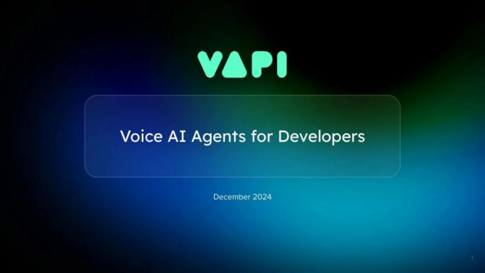 Vapi pitch deck slide