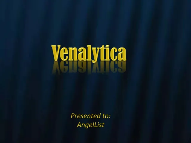 Venalytica pitch deck cover