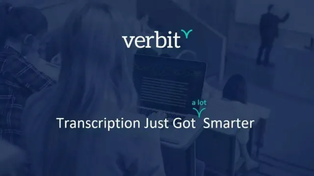 Verbit pitch deck cover