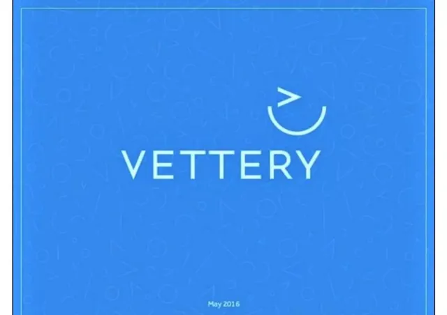 Vettery pitch deck cover