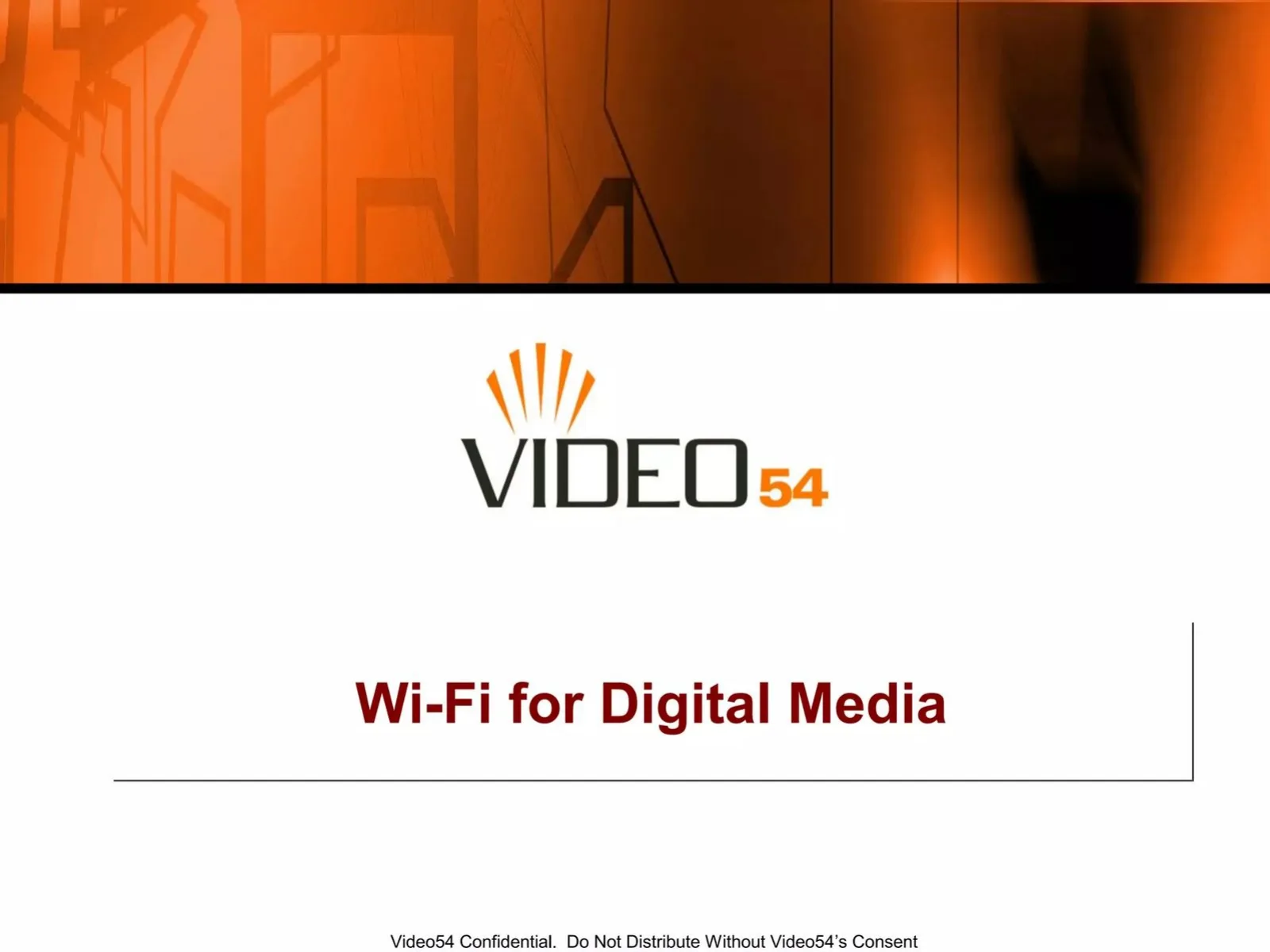 Video54 pitch deck slide