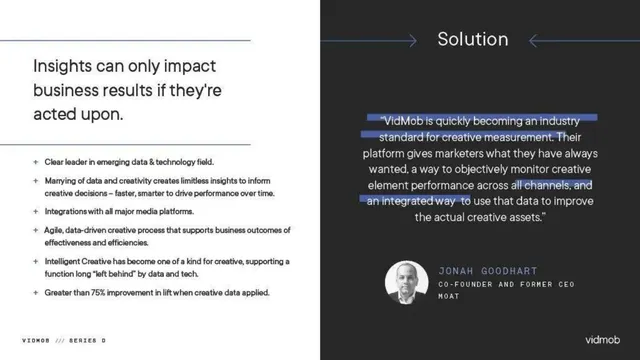 Product / solution slide 5 from VidMob