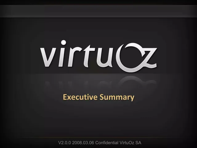 VirtuOz pitch deck cover
