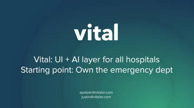 Vital pitch deck cover