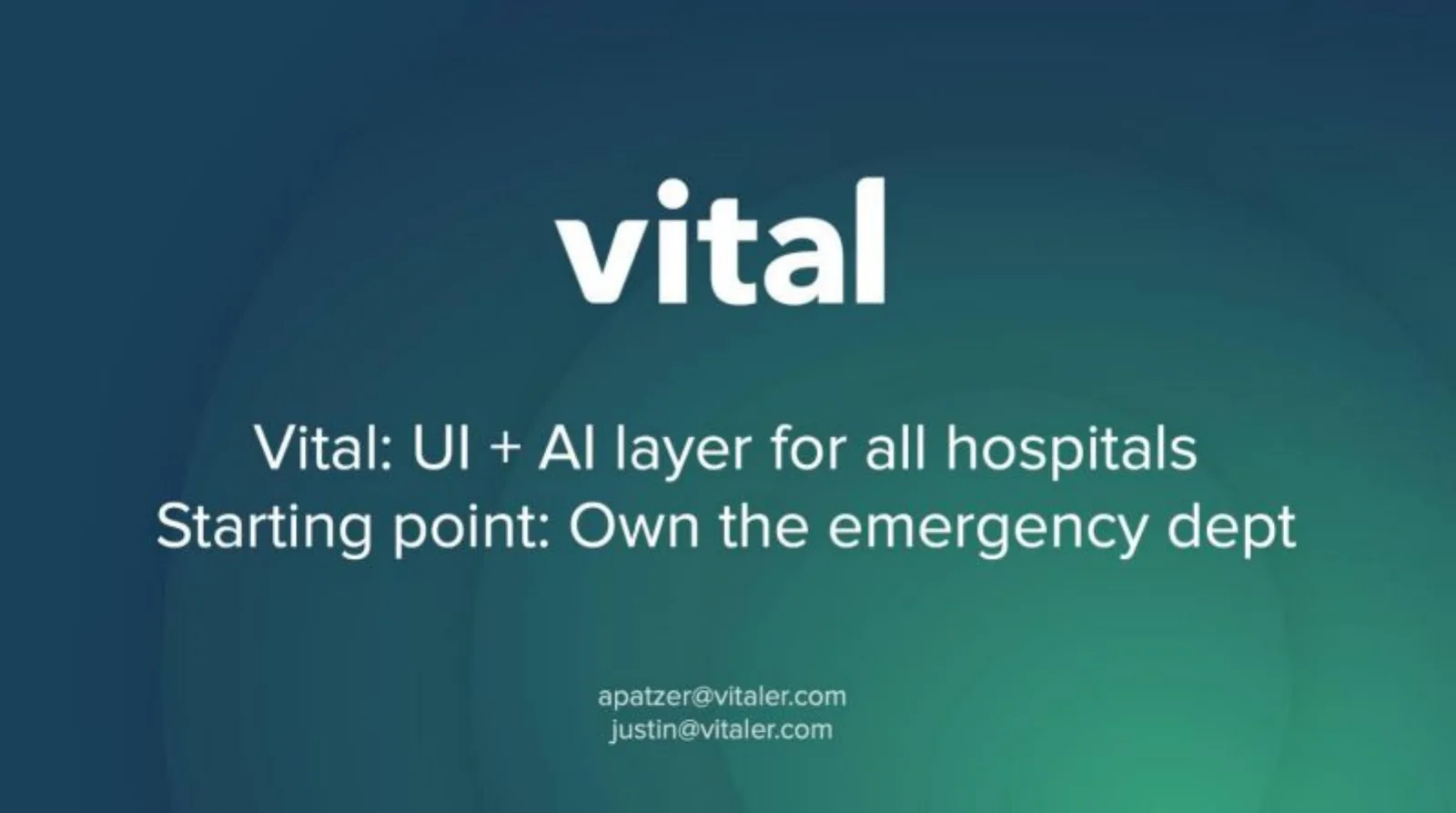 Vital pitch deck slide