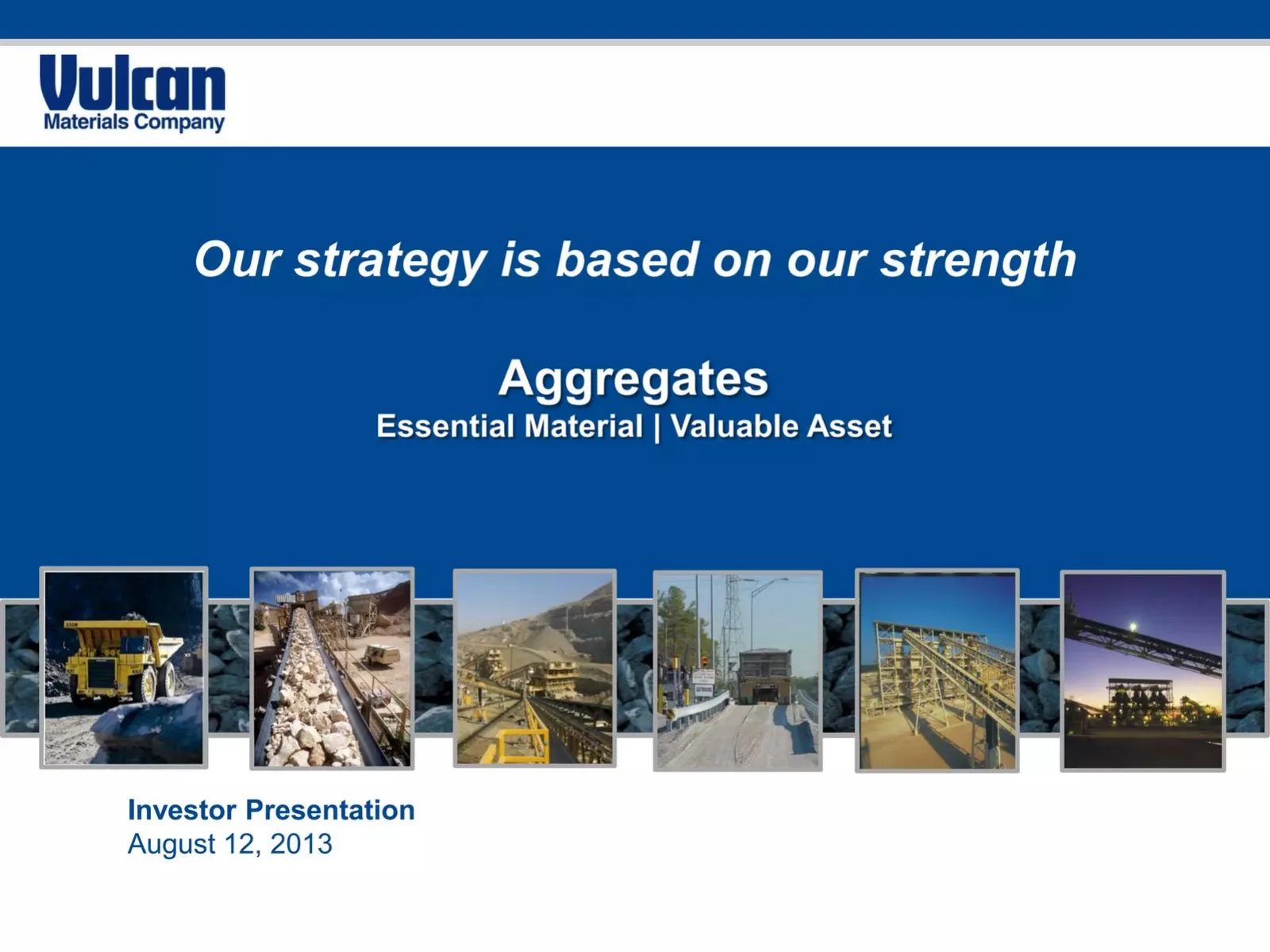 Vulcan Materials Company pitch deck slide