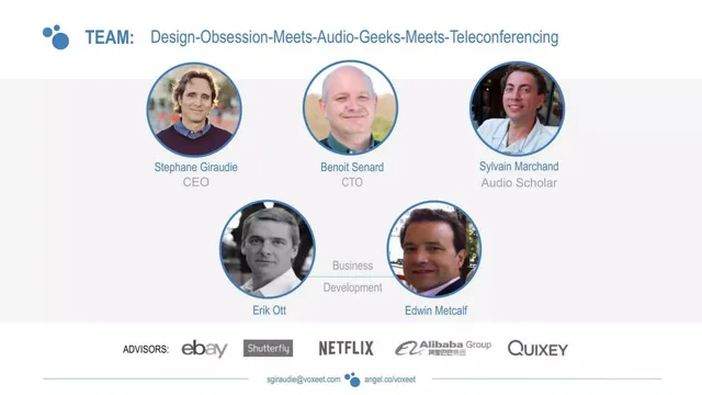 Team slide 6 from Voxeet