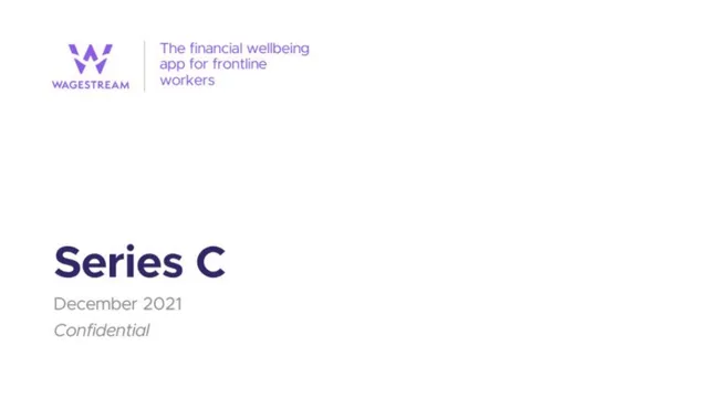 Wagestream pitch deck cover