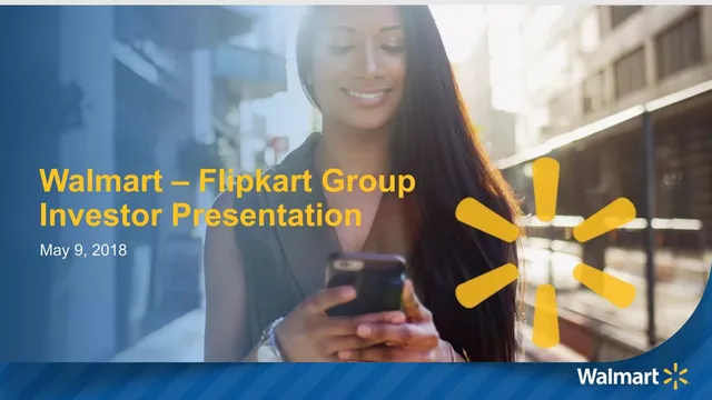 Flipkart (acquired by Walmart) pitch deck cover