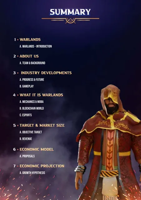 Agenda / contents slide 2 from Warlands
