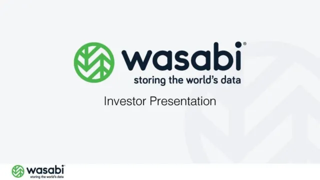Wasabi pitch deck cover