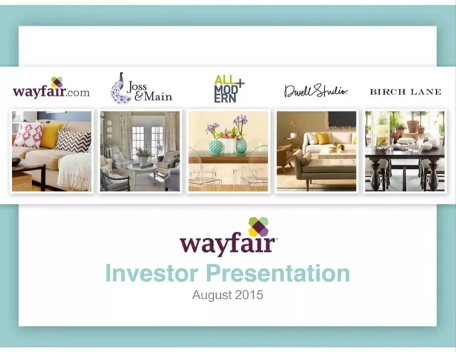 Wayfair pitch deck cover