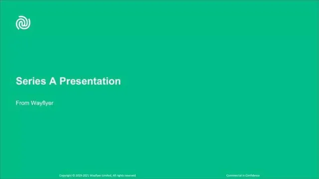 Wayflyer pitch deck cover