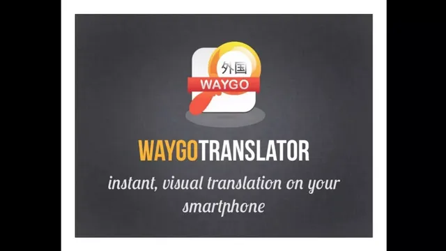Waygo (Translate Abroad, Inc.) pitch deck cover
