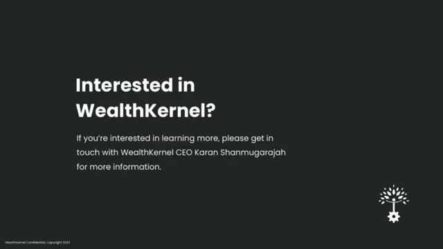 Thank you slide 9 from WealthKernel