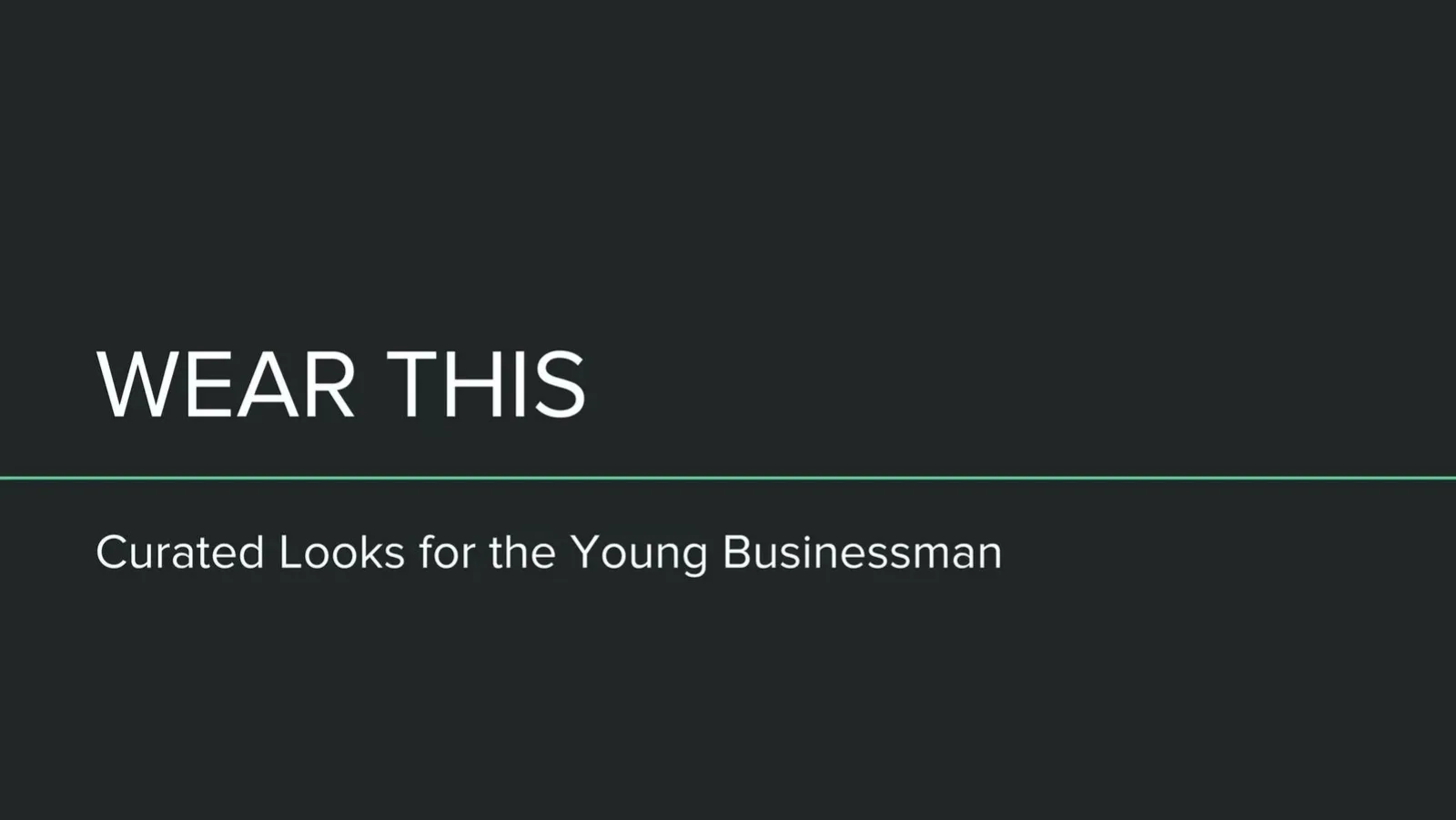 Wear This pitch deck slide