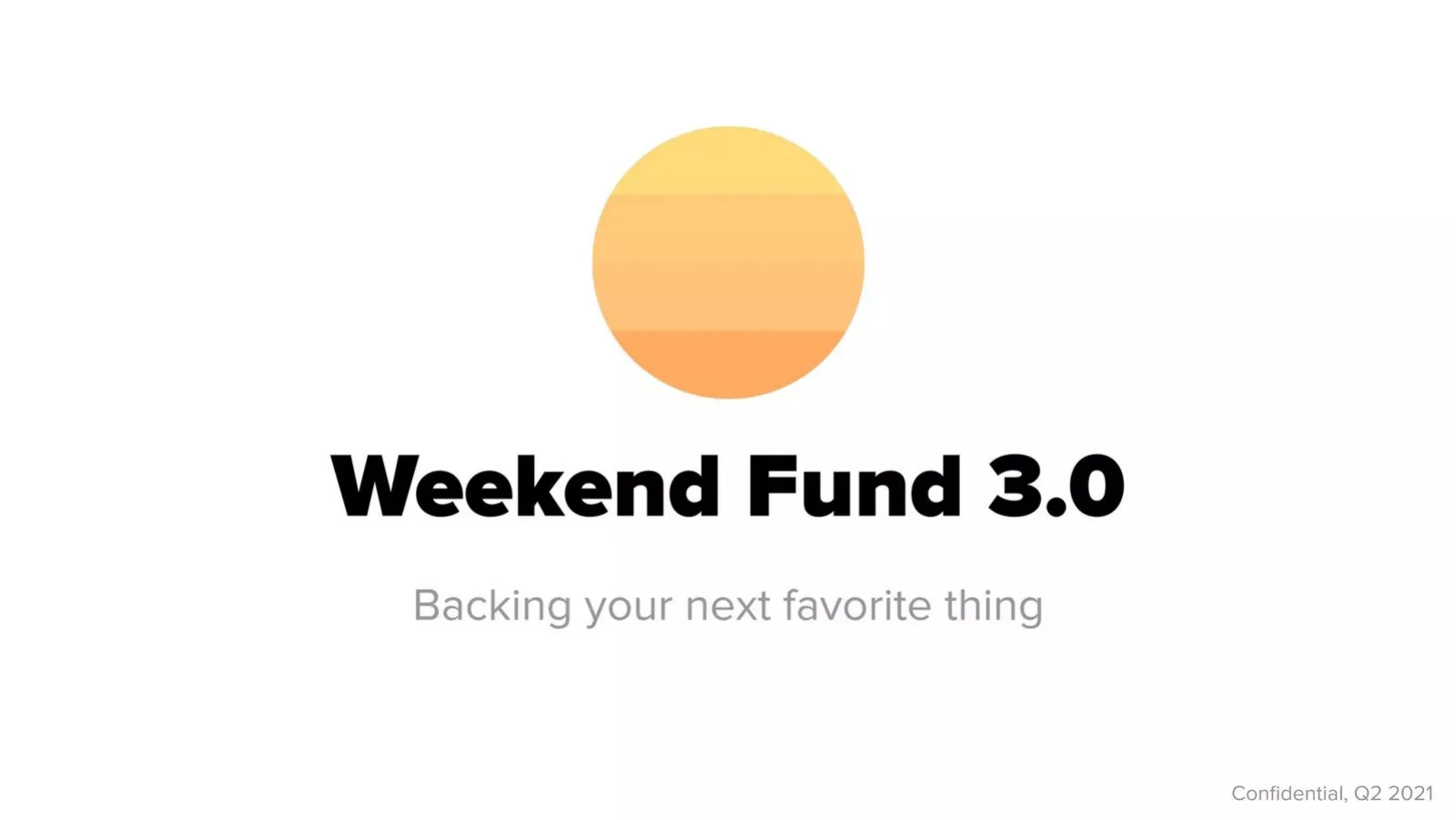 Weekend pitch deck slide
