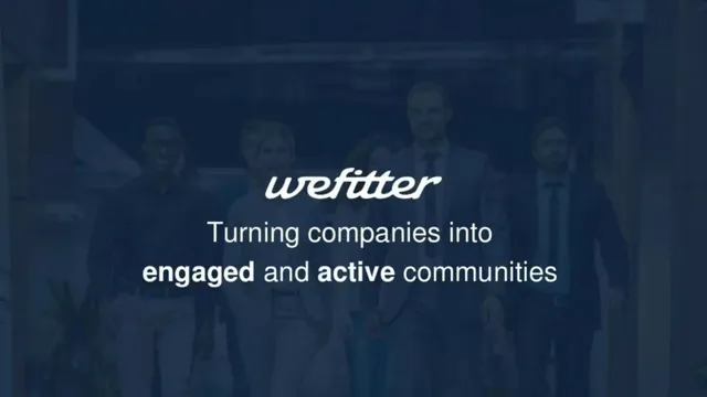 WeFitter pitch deck cover