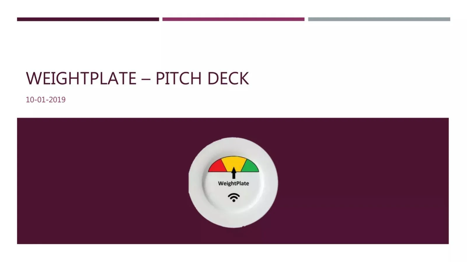 WeightPlate pitch deck slide