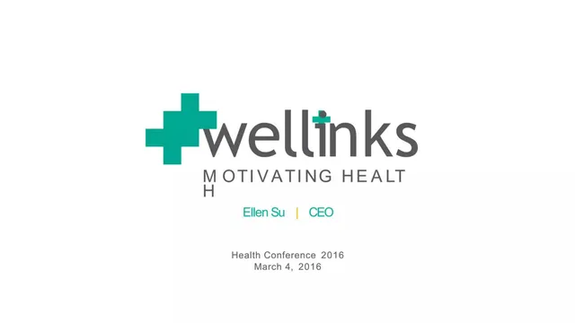 Wellinks pitch deck cover
