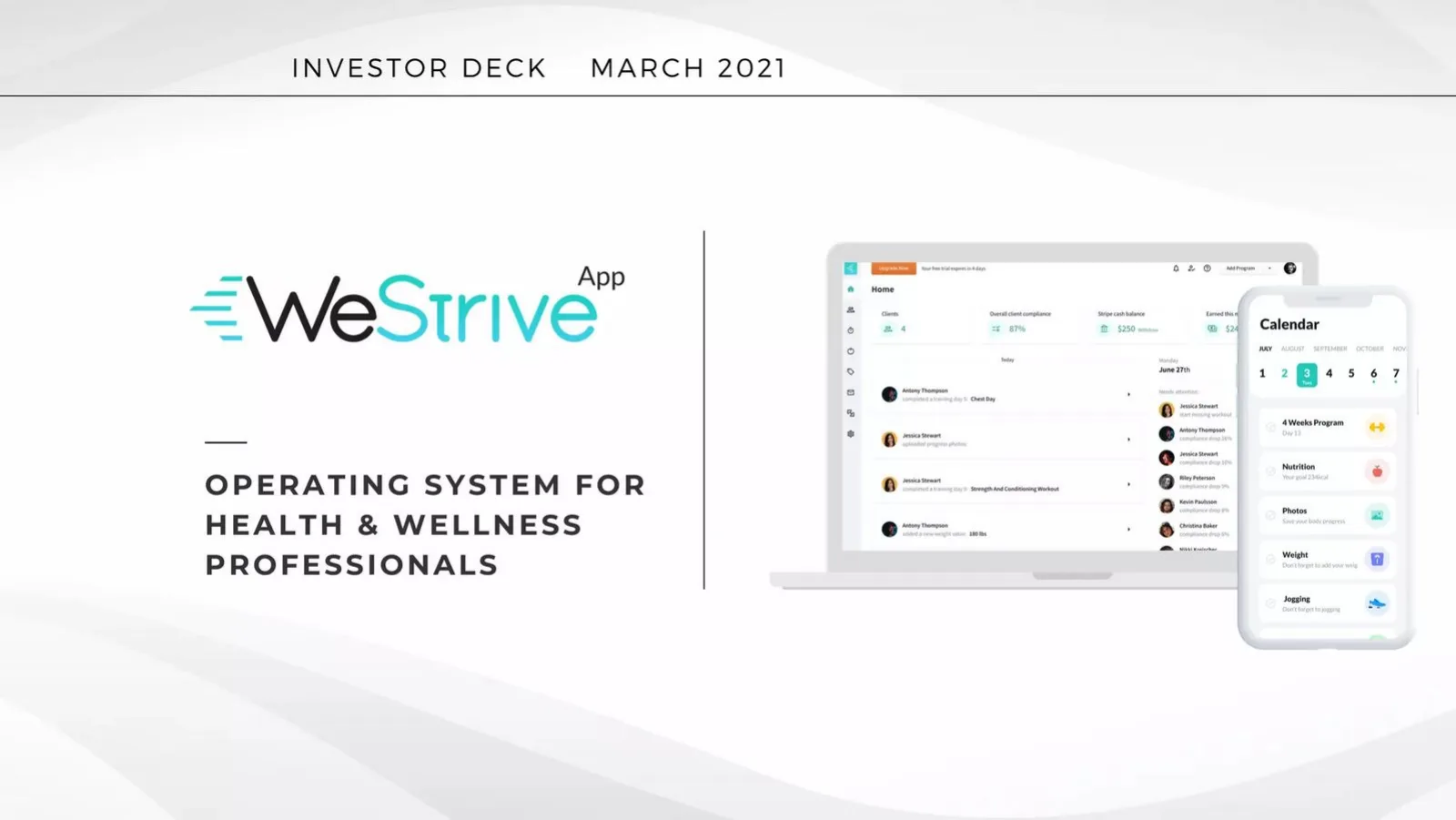 WeStrive pitch deck slide