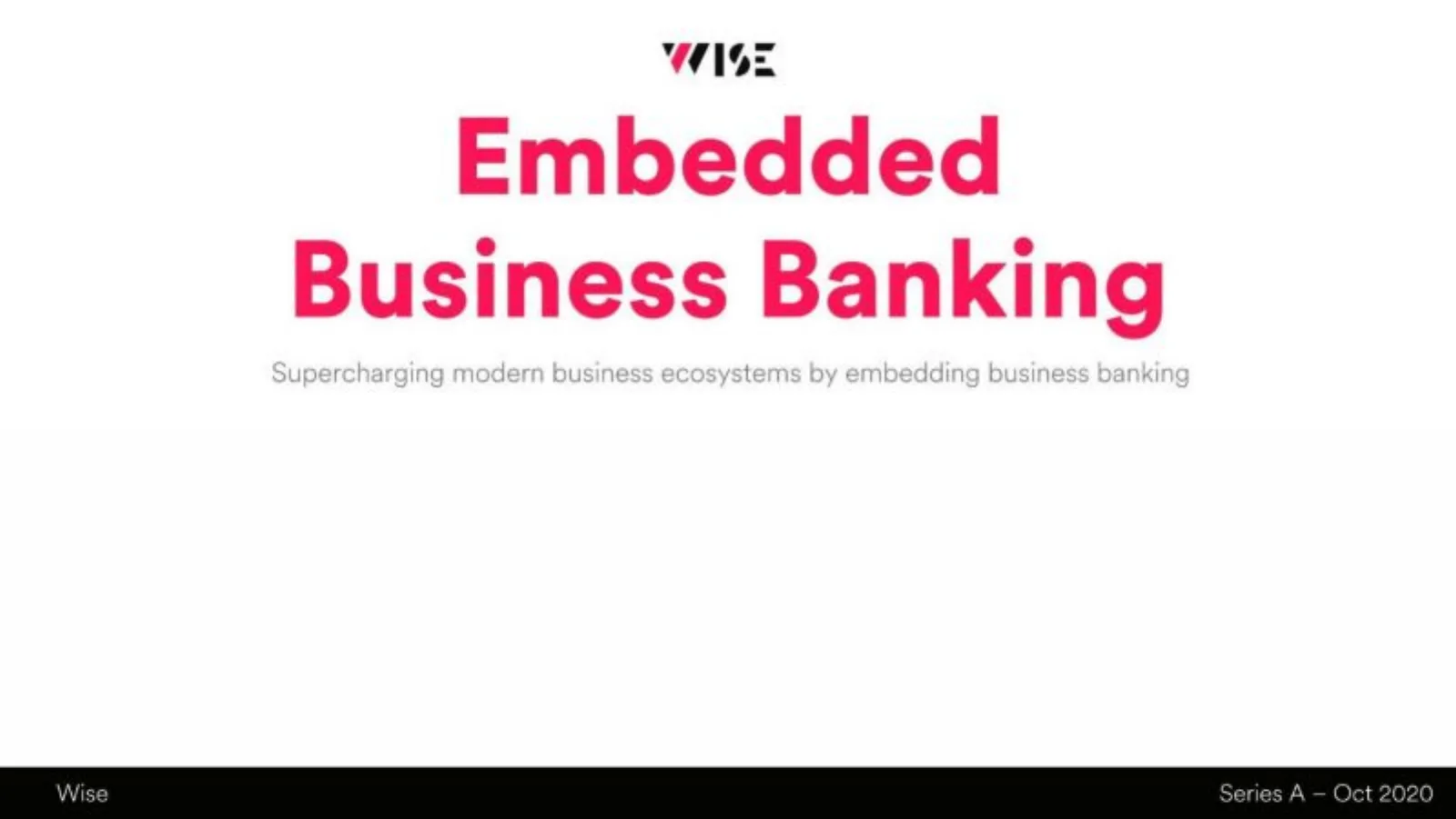 Wise pitch deck slide