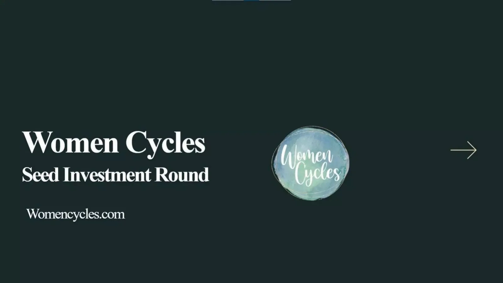 Women Cycles pitch deck slide