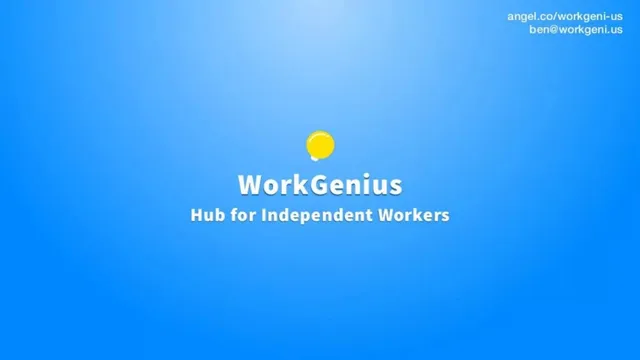 WorkGenius (WorkGeni.us) pitch deck cover