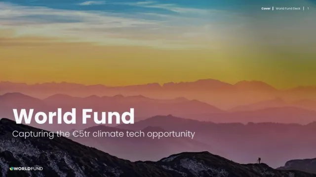 World Fund pitch deck cover