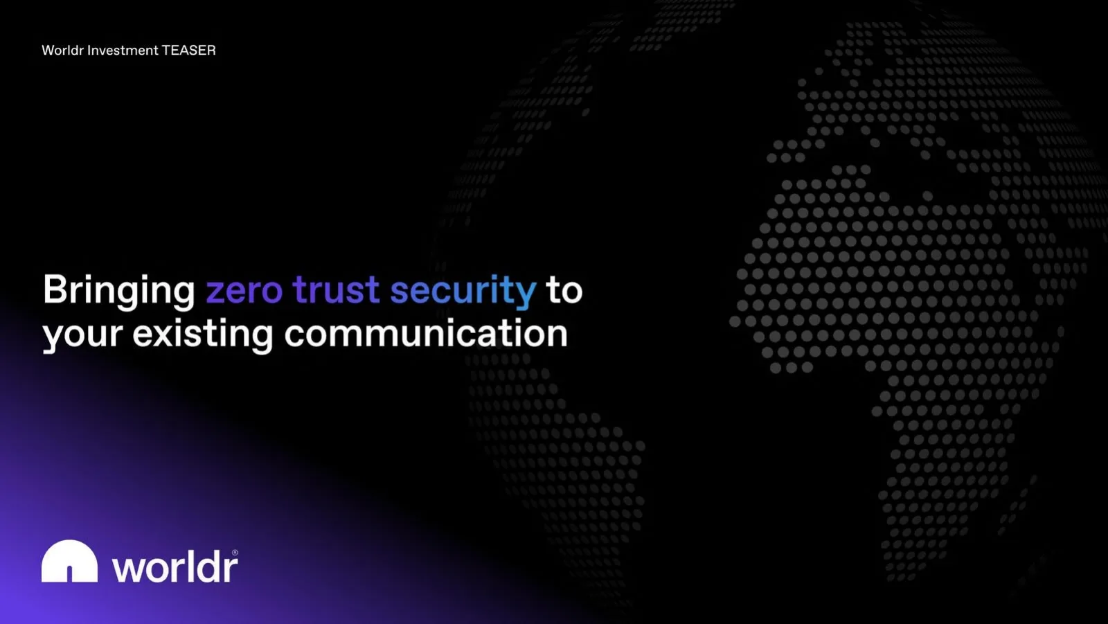 Worldr pitch deck slide