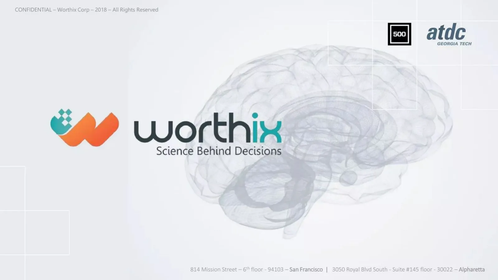 Worthix pitch deck slide