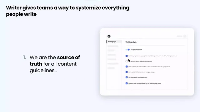 Product / solution slide 4 from Writer