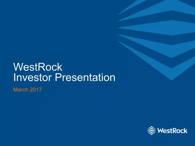 WestRock pitch deck cover