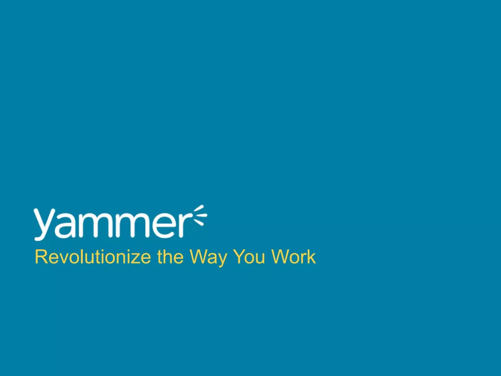 Yammer pitch deck slide
