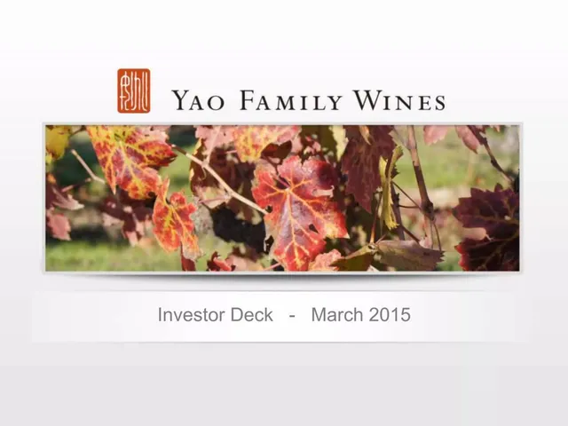 Yao Family Wines pitch deck cover