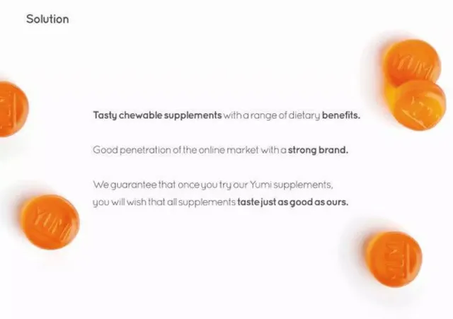 Product / solution slide 4 from Yumi Nutrition