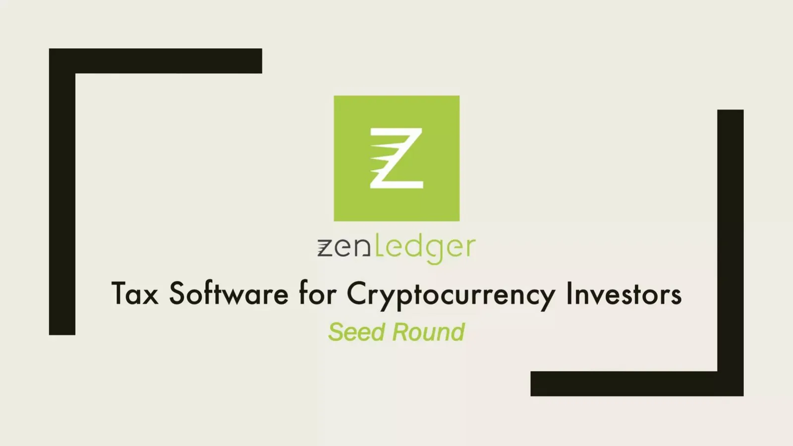 ZenLedger.io pitch deck slide