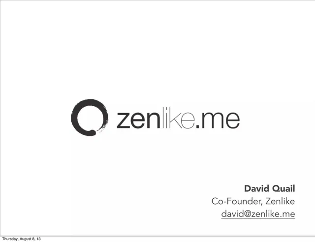 Zenlike pitch deck cover
